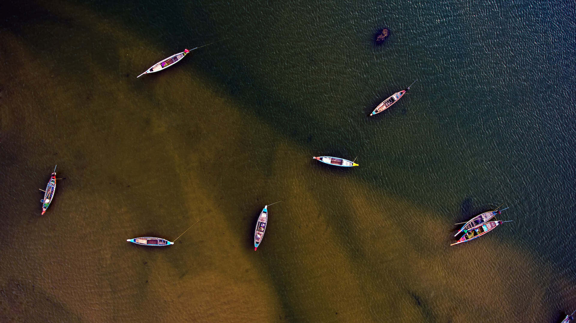 Alakananda RiverFront - Boats Aerial Shot