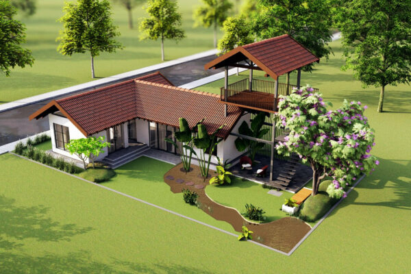 1 BHK + Watchtower Aerial View
